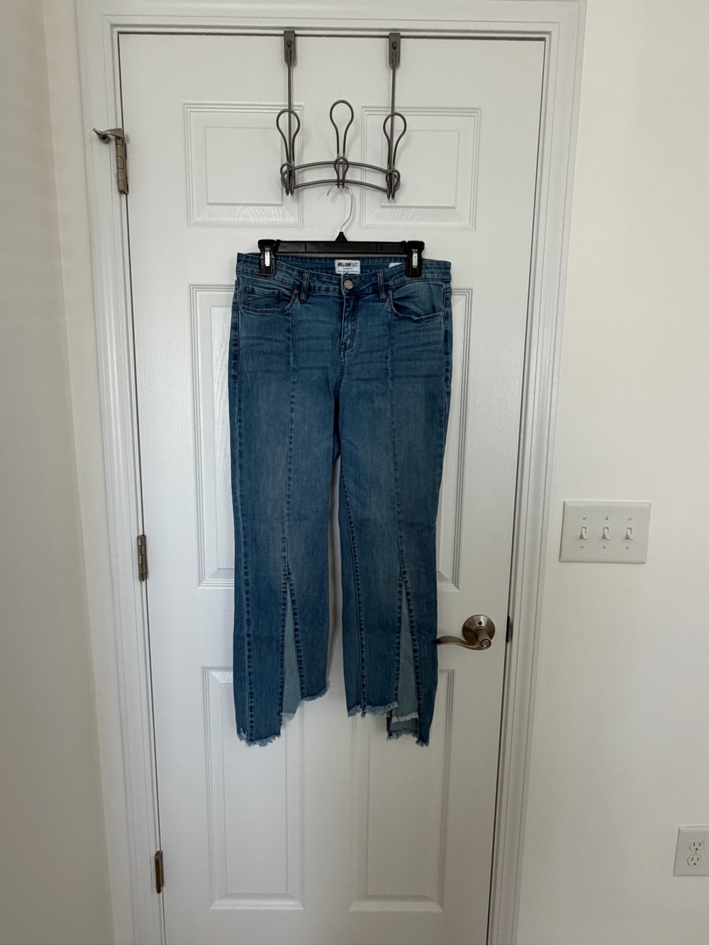William Rast Distressed Raw-Hem Cropped Jeans in Blue